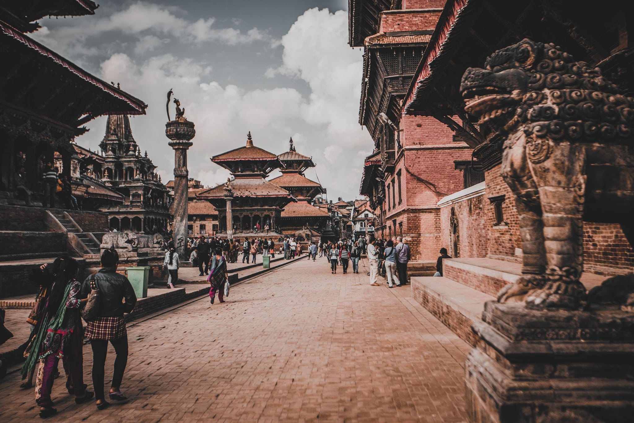 Plaza Durbar en el valle de Katmandú, Nepal